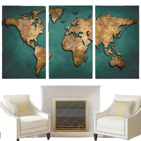 Tableau  Vintage Mappemonde Verkauf
