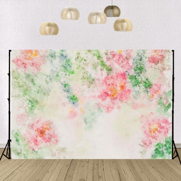 Toile de fond de portrait floral abstrait rose pour le studio Zu verkaufen – Bild 2