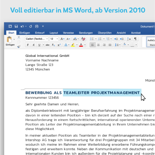 Bewerbungsvorlage Teamleitung Online-Schn?ppchen – Bild 4